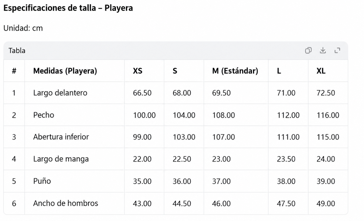 talla-playera